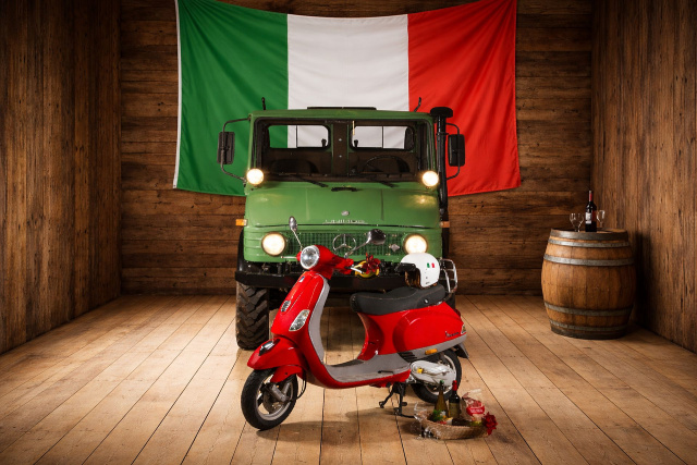Unimog meets Vespa