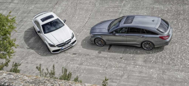 Einfach zweifach gut: Mercedes CLS 63 AMG Coupé & Mercedes CLS 63 AMG Shooting Brake: Große Bildergalerie der beiden CLS-Facelift-Varianten mit AMG DNA