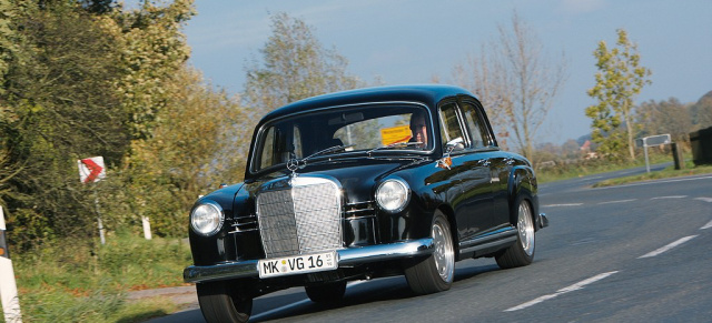 Und es hat Booms gemacht:  Mercedes 180  Power-Ponton: Klassiker mit moderner Technik oder nicht vielleicht doch ein modernes Auto mit alter Karosse? 