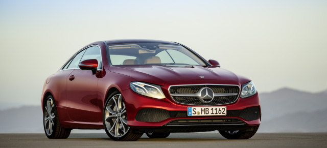 Premiere: Mercedes-Benz E-Klasse Coupé C238 : Schön. Sportlich. Stilvoll: Das neue E-Klasse Coupé vereint Emotion und  Fahrkultur