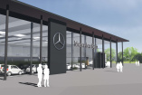 Autohaus: AssenheimerMulfinger Rhein-Neckar baut für die Zukunft: Spatenstich für das neue Mercedes-Benz Autohaus  von AssenheimerMulfinger in Sinsheim-Rohrbach.