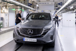 Mercedes-Benz EQC: Batteriefertigung begrenzt die Produktion: Großes Interesse, kleine Produktion: Von dem Elektro-SUV mit Stern können derzeit nur 100 Einheiten/Tag vom Band rollen