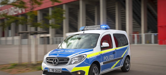 Der Polizei-Citan: Der kleinste Van im Mercedes-Programm macht sich fit für große Aufgaben