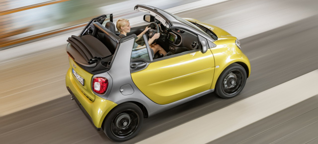 smart fortwo cabrio: Frühlingsgefühle: Das smart fortwo Cabrio bringt den Sommer in die Stadt