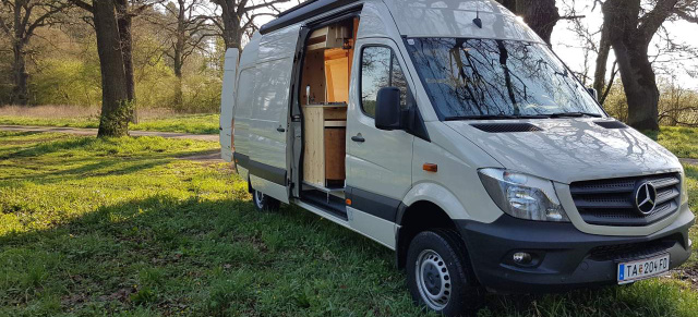 Reisemobil auf Basis Mercedes-Benz Sprinter: Auf und davon: Mit dem Sprinter auf dem Holzweg 