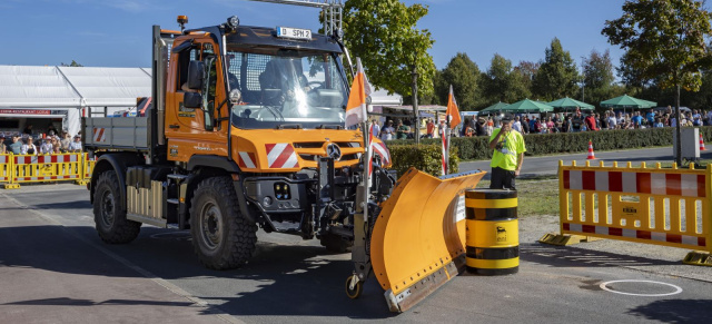 Unimog und die 4. Deutschen Schneepflugmeisterschaft: Mit dem Unimog wird abgeräumt