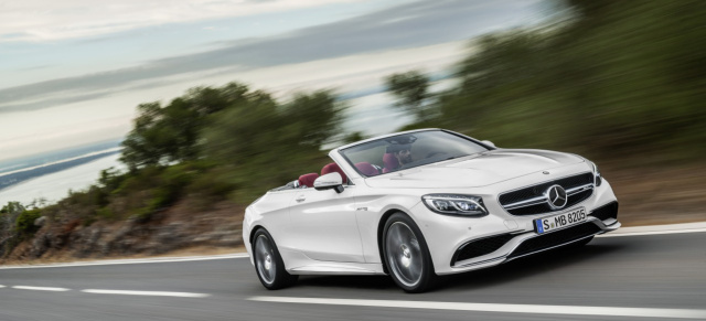 Starke Premiere auf der IAA: Mercedes-AMG S 63 4MATIC Cabriolet: Sportlich und luxuriö im Viersitzer-Cabrio mit dem Wind um die Wette fahren