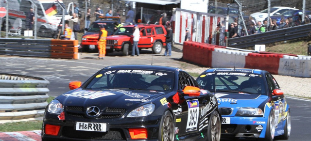 Zuverlässig aber (noch) nicht schnell genug! : 1. Lauf VLN: Motorsport Sing SLK auch 2011 standfest:  erneute Zielankunft ohne technische Probleme