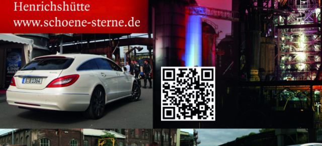 SCHÖNE STERNE 2013: 31.8./1.9., Hattingen: Begeisterung für den guten Stern: Der Event für ALLE Mercedes-Fans!  -  Alle Infos zum Mercedes-Treffen an der Henrichshütte in Hattingen