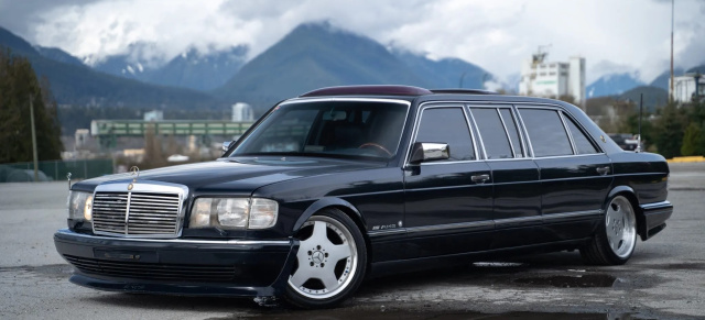 1989er Mercedes-Benz 560 SEL AMG Stretch-Limousine: Die noble Chauffeur-S-Klasse-Limousine trägt die AMG-Handschrift