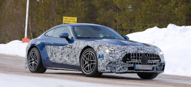 Mercedes-AMG Erlkönig erwischt: Spy Shot: AMG GT II mit weniger Tarnung