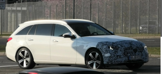Mercedes Erlkönig erwischt (Video): Video vom C-Klasse-T-Modell S206 Facelift