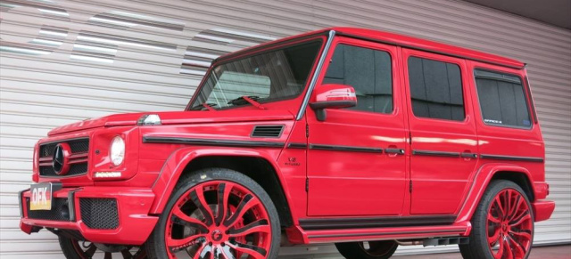 Rot und rassig: Mercedes G63 AMG von Office-K: Nichts für Fern(k)ost-Verächter: Japanischer Tuner stellt tote G-Klasse auf 24-Zoll Räder 