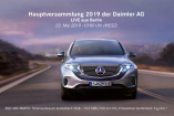 Hauptversammlung 2019 der Daimler AG: Livestream: Letzter Auftritt von Dr. Zetsche als Daimler-Chef  - 22.05. - ab 10.00 Uhr MESZ