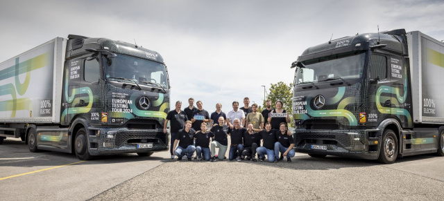 Mercedes-Benz eActros 600 Test-Tour erfolgreich beendet: Über 15.000 vollelektrisch gefahrene Kilometer quer durch Europa