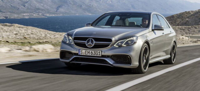 Die Steigerung des Sportlichen:  Der neue E 63 AMG  mit 4MATIC und als  S-Modell  : S-AMG - Kombination aus  Höchstleistung und geringem Verbrauch 