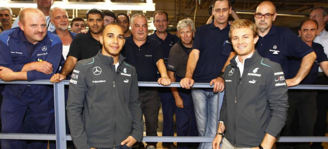 Star-Besuch in Sindelfingen: Rosberg und Hamilton in da House! : Meet & Greet mit den Silberfpeil-Piloten und Mercedes-Mitarbeitern und -Kunden