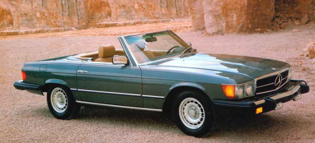 Schadstoffärmer: Mercedes-Benz SL Baureihe R 107: Eine Reaktion auf neue Umweltbestimmungen - zeitweise speziell für den US-Markt 