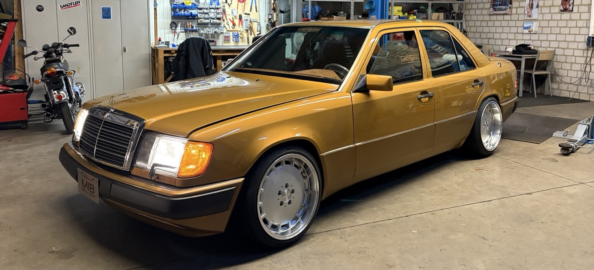 American Star für die Redaktion: Ein zweiter Frühling für den geölten Blitz!: Teil 20) Runde Sache: Neue meclassico2-Felgen von MEC Design für den 400E