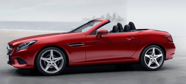 Mercedes-Benz Händlerpremiere : SLK-Nachfolger: Der neue Mercedes-Benz SLC startet im April unter 35.000 €