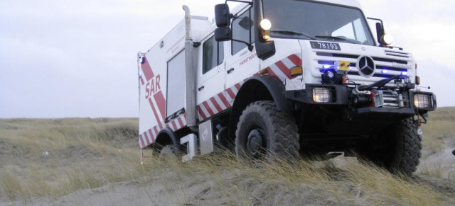 Unimog at Work: U4000 als Lebensretter: An Dänemarks Küsten ist der Unimog zur Rettung aus Seenot im Einsatz