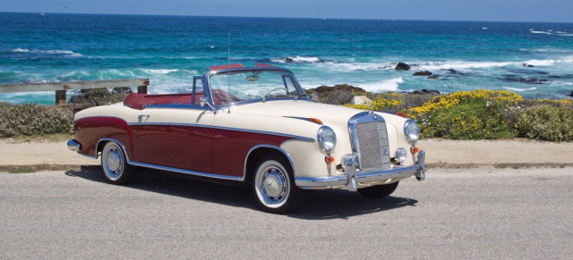 Sommernachtstraum: 1957 Mercedes-Benz 220 S Cabriolet : Oben ohne für vier! Rares Ponton-Cabriolet