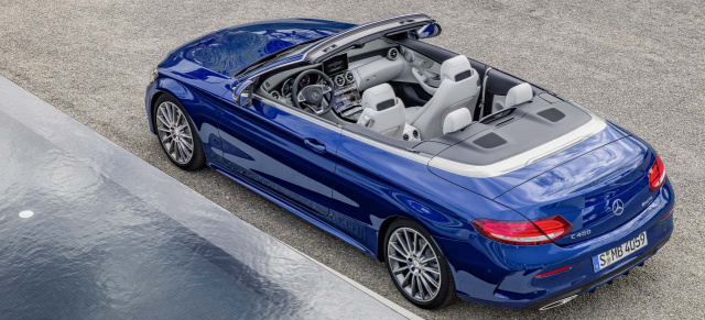 Mercedes-Benz C-Klasse Cabriolet: Marktstart am 03.06.2016: Bestellbare Freiheit:  Ab 03.06.2016 beginnt der Verkaufsstart für das neue Mercedes C-Klasse Cabrio