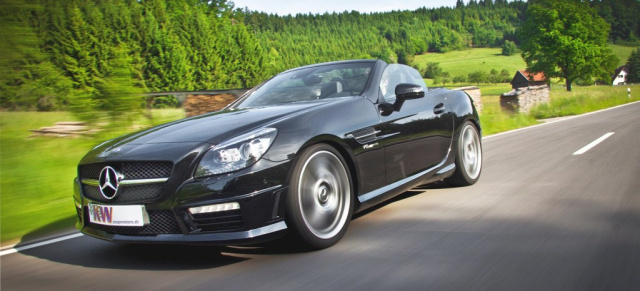 Sportlichkeit erfahren: KW Gewindefahrwerk Variante 3+ für Mercedes-Benz SLK 55 AMG: KW Suspension liefert ein Upgrade für den Mercedes Roadster