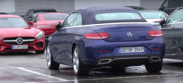 Ungetarnt: Mercedes-Benz C-Klasse Cabriolet: Spy Shot Video: Das neue C-Klasse Cabriolet ungetarnt gefilmt