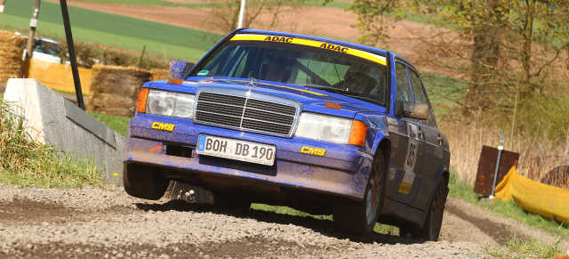 Hessen-Rallye Vogelsberg im Mercedes-Benz 190E: Harte Prüfungen für den Youngtimer und seine Besatzung!