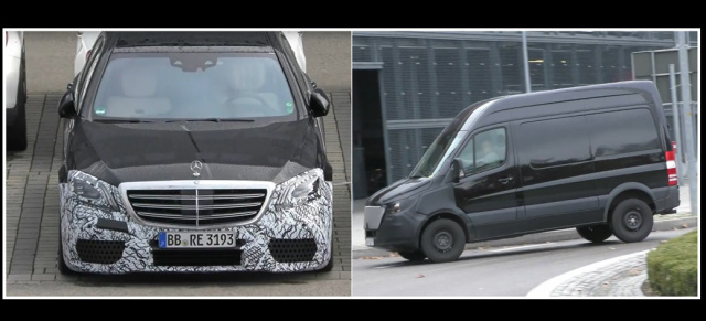 Erlkönige erwischt: Spy Shot Videos: Mercedes-Benz Sprinter und S63 AMG