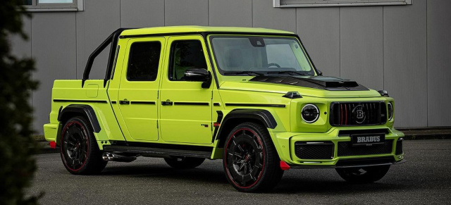 BRABUS P 900 Rocket Edition "One of Ten“: Limettengrüner Power-Pickup mit 900 PS auf Mercedes-AMG G63 Basis