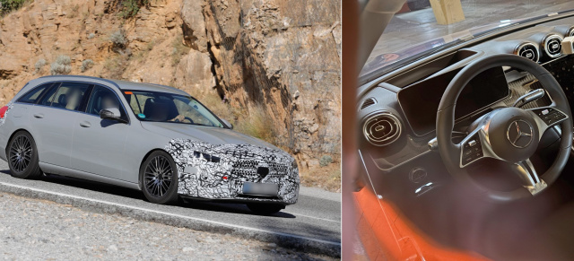 Mercedes Erlkönig erwischt: Innen und außen: Aktuelle Bilder C-Klasse T-Modell S206 MoPf