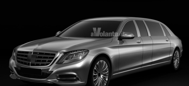 Offizielle Bilder:  Mercedes S600 Maybach Pullman: Die Bilder wurden zum Schutz des Designs beim Patentamt eingereicht 