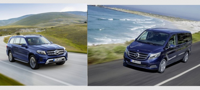 Restwert: Mercedes V-Klasse und Mercedes GLS sind Wertmeister 2016: Doppelsieg für Mercedes-Benz bei SCHWACKE-Restwert-Ranking