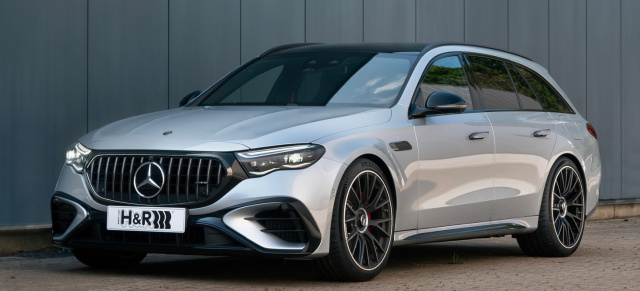 Mercedes-E-Klasse Tuning: Mehr Dynamik für den E 53 AMG Hybrid mit H&R-Tieferlegungsfedern