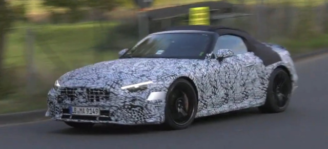 Mercedes-Erlkönig Video: Bewegte Bilder vom neuen Mercedes SL Oberklasse Roadster R232