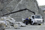 Fuso Canter on the rocks: Fuso Canter präsentiert sich auf auf Stone+Tec 2015 als Partner für die Natursteinbranch