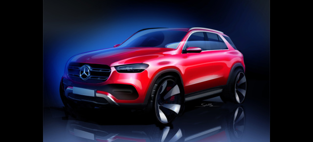 Mercedes-Benz GLE 2019: Neues Teaser-Bild vom neuen GLE - Premiere in Paris Anfang Oktober