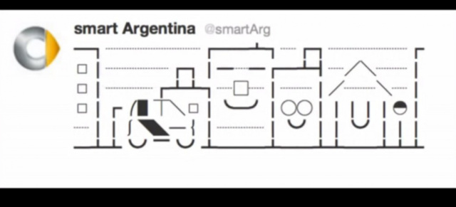 smart startete weltweit erste Werbekampagne auf Twitter: So klein, so smart - dieses Auto passt sogar in einen Tweet