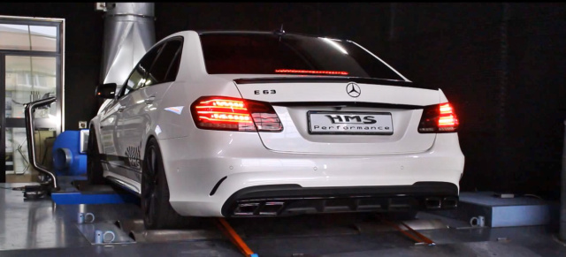 Brutale Klänge: E63 AMG von HMS-Tuning: Mercedes Benz E 63 AMG V8 BiTurbo mit Klappenabgasanlage