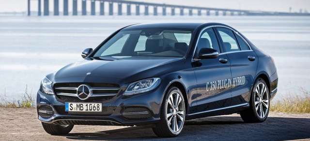 Detroit: Premiere für Mercedes-Benz C 350e: Der Plug-in-Hybrid verbraucht nur 2,1 Liter/100 km