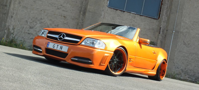 Mercedes-Benz  SL 500 Breitbau mit Lambo-Lack: Breit ist beim R129 allright