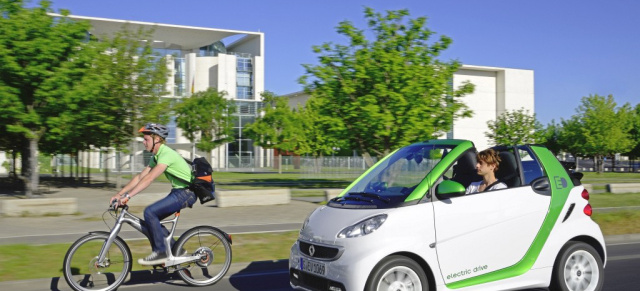 SCHÖNE STERNE 2012: Bei Mercedes-Treffen Elektromobilität live im smart electric drive erleben!: smart fortwo electric drive und smart ebike kommen am 1./2. September nach Hattingen