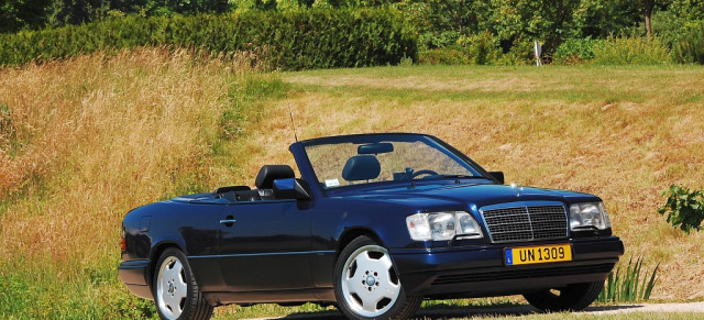 Mercedes Benz E320 Cabrio Final Edition  ein himmlisches Vergnügen: 1997 ließ Mercedes Benz das erfolgreiche E-Klasse W124 Cabrio in einer üppig ausgestatteten Final Edition auslaufen. Uli Nelting aus Luxemburg hat sich eines von nur 165  Exemplaren gesichert.  