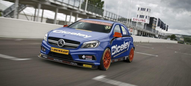 Ready to race: Mercedes Neue A-Klasse wird renntauglich gemacht: Der Mercedes Kompaktwagen wird in der British Touring Car Championship 2014 an den Start gehen