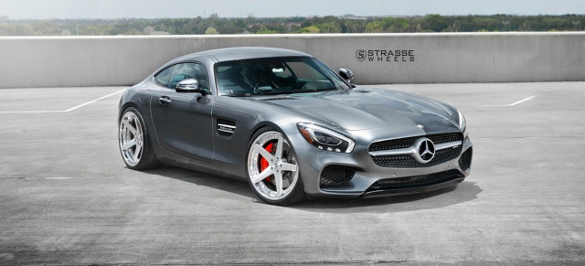 Mercedes-AMG GT S: Rassiger AMG GT S mit strahlend schönen 21-Zöllern von Strasse Wheels