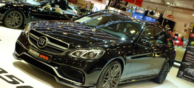 Weltpremiere auf ESSEN MOTOR SHOW 2013: BRABUS 850 6.0 Biturbo auf Basis Mercedes E 63 AMG : Leistungsstärkster Allradkombi mit Straßenzulassung der Welt