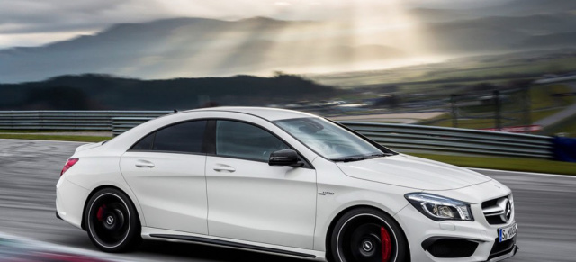 Ins Netz gegangen: Erste Fotos vom Mercedes CLA 45 AMG : Im Internet sind erste offizielle Fotos vom viertürigen Mercedes Coupé mit AMG DNA aufgetaucht