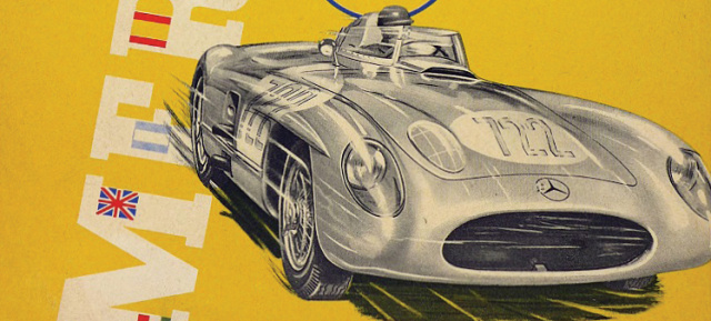 Mercedes-Benz feiert Mille-Miglia-Sieg von 1955: For Sale: Originales Mercedes-Benz Mille Miglia Poster